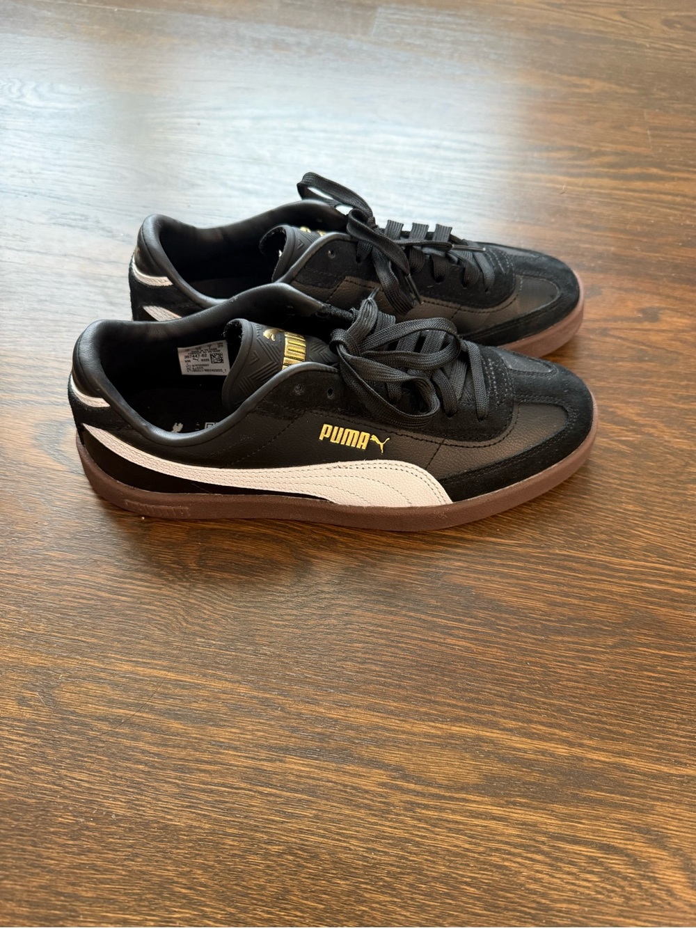 Puma Men’s Black, White & Gum Retro Low-Top Sneakers